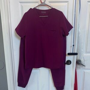 Mandala Plum color  Scrub Set